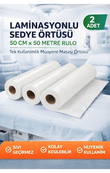 Laminasyonlu Sedye Örtüsü 50 Cm X 50 Metre Rulo Tek Kullanımlık Muayene Masası Örtüsü 2 Adet Bej Laminasyonlu Sedye Örtüsü 50 Cm X 50 Metre Rulo Tek Kullanımlık Muayene Masası Örtüsü 2 Adet Bej