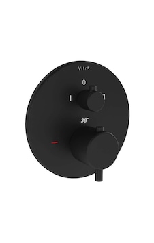 VitrA A4267136WTC Origin Termostatik Ankastre Banyo Bataryası Sıva Üstü Grubu,v-box , Mat Siyah Krom VitrA A4267136WTC Origin Termostatik Ankastre Banyo Bataryası Sıva Üstü Grubu,v-box , Mat Siyah Krom