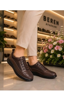Beren Kadın Hakiki Deri Kahverengi Casual Ayakkabı Ortopedik Taban Süet Kombin Sneaker Beren Kadın Hakiki Deri Kahverengi Casual Ayakkabı Ortopedik Taban Süet Kombin Sneaker