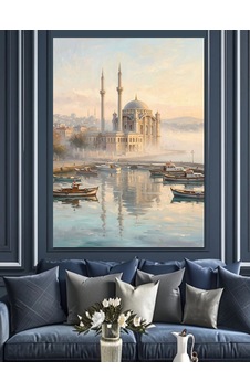 Sisli İstanbul Ve Ortaköy Camii Dekoratif Kanvas - Mdf Ahşap Tablo Sisli İstanbul Ve Ortaköy Camii Dekoratif Kanvas - Mdf Ahşap Tablo