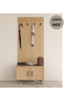 Karanfil Mdf Ayaklı Tasarım Askılıklı Portmanto Ayakkabılık Bej Karanfil Mdf Ayaklı Tasarım Askılıklı Portmanto Ayakkabılık Bej