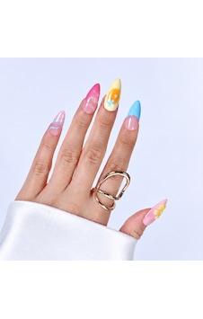 Takma Tırnak Renkli Nail Art Uzun Badem - 10'lu Tekrar Kullanılabilir El Yapımı Protez Takma Tırnak Eubd3043 S Takma Tırnak Renkli Nail Art Uzun Badem - 10'lu Tekrar Kullanılabilir El Yapımı Protez Takma Tırnak Eubd3043 S