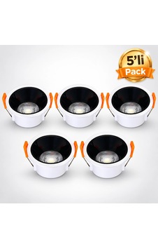Horoz Amara-6 6w 2700k Siyah Kasa Led Armatür 5''li Pack Çok Renkli Horoz Amara-6 6w 2700k Siyah Kasa Led Armatür 5''li Pack Çok Renkli