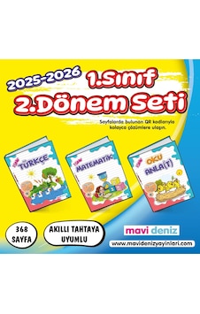 Mavi Deniz 2026 1. Sınıf 2. Dönem Türkçe + Matematik + Oku Anlat 3 Kitap Seti Güncel Müfredat Mavi Deniz 2026 1. Sınıf 2. Dönem Türkçe + Matematik + Oku Anlat 3 Kitap Seti Güncel Müfredat