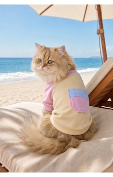 Soft Sun Kedi Tişörtü Cepli Şeker Renkli Yazlık Kedi Kıyafeti Soft Sun Kedi Tişörtü Cepli Şeker Renkli Yazlık Kedi Kıyafeti