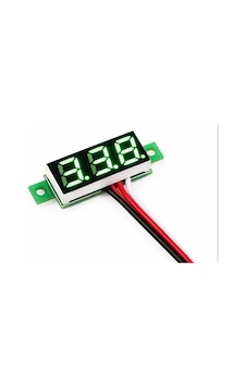 0.28 Inch 0-100 3 Kablolu Dc Voltmetre  Yeşil