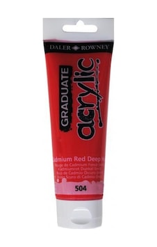 Daler Rowney Graduate Akrilik Boya 504 Cadmium Red Deep 120 ML Daler Rowney Graduate Akrilik Boya 504 Cadmium Red Deep 120 ML