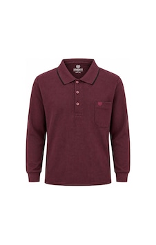 Classics Men Simenti Büyük Beden Erkek Polo Yaka Sweatshirt - 7809 Bordo Classics Men Simenti Büyük Beden Erkek Polo Yaka Sweatshirt - 7809 Bordo