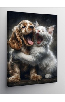 Kanvas Tablo Uyuyan Yavru Kedi Ve Köpek 50 X 70 Cnvsdkey-125894-50-70 Kanvas Tablo Uyuyan Yavru Kedi Ve Köpek 50 X 70 Cnvsdkey-125894-50-70