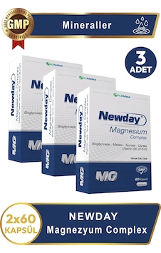 Newday Magnezyum Complex 60 Kapsül 3 Adet Newday Magnezyum Complex 60 Kapsül 3 Adet