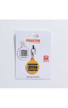 Kayboldum Lütfen Yardım Edin Desenli Qr Tag Evcil Hayvan Künyesi İsimlik Pet Tag Köpek Künyesi Kedi Künyesi Qr Kodlu Künye Sarı