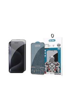 Apple iPhone 15 Pro Max Uyumlu Hayalet Ekran Koruyucu Go Des 9d Full Cover Privacy Temperli Cam Koruyucu