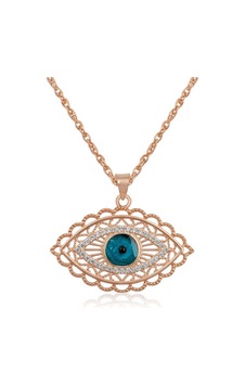 Gümüş Mekik Nazar Bayan Kolye Rose Gold Gümüş Mekik Nazar Bayan Kolye Rose Gold