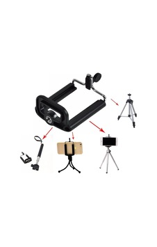 Tripod Bağlantılı Telefon Tutucu Ayarlı Aparat Tripod Monopod Kafa Tutucu Tutma Aparatı Siyah - 857487634 Tripod Bağlantılı Telefon Tutucu Ayarlı Aparat Tripod Monopod Kafa Tutucu Tutma Aparatı Siyah - 857487634