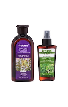 Tresan Biberiye Canlandırıcı Bakım Şampuanı 300 ML + Tresan K.ağacı Özlüsaç Toniği 125 ML Tresan Biberiye Canlandırıcı Bakım Şampuanı 300 ML + Tresan K.ağacı Özlüsaç Toniği 125 ML