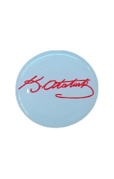 K.atatürk İmzalı Yuvarlak Etiket Damla Sticker Kırmızı 3cm K.atatürk İmzalı Yuvarlak Etiket Damla Sticker Kırmızı 3cm