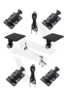 Cam Balkon Aksesuar Seti 4 Lü Kilit + 2 Çıkış Kapağı + 4 Metre Zincir İp + Stoplama Aparatı + Montaj Vidaları Cam Balkon Aksesuar Seti 4 Lü Kilit + 2 Çıkış Kapağı + 4 Metre Zincir İp + Stoplama Aparatı + Montaj Vidaları