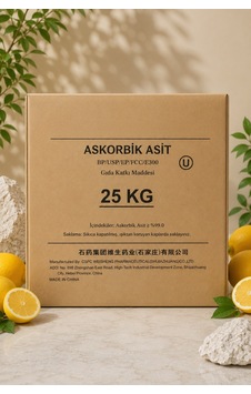 Askorbik Asit Kristal E300 C Vitamini Gıda Takviyesi 25 KG Askorbik Asit Kristal E300 C Vitamini Gıda Takviyesi 25 KG