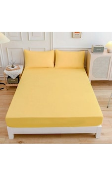 Lionas Lastiksiz Çift Kişilik Çarşaf Takımı 220x240 Çarşaf + 2 Yastık Kılıfı Sarı Lionas Lastiksiz Çift Kişilik Çarşaf Takımı 220x240 Çarşaf + 2 Yastık Kılıfı Sarı