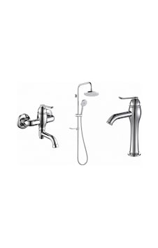 Gpd Tepe Duş Seti Ve Tauro Banyo Ve Yüksek Lavabo Bataryası Mbb150-mlb150-dst19-2 Krom Gpd Tepe Duş Seti Ve Tauro Banyo Ve Yüksek Lavabo Bataryası Mbb150-mlb150-dst19-2 Krom