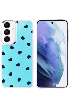 Samsung Uyumlu Galaxy A55 Kılıf Airbag Tasarımlı Zore Hadra Kapak Kalp