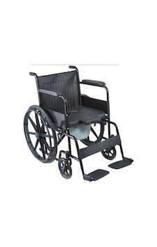 Klasik Tekerlekli Sandalye Siyah Hasta Tuvaleti Klasik Tekerlekli Sandalye Siyah Hasta Tuvaleti