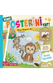 Kendi Posterini Yap Boya Kopart As Sevimli Hayvanlar