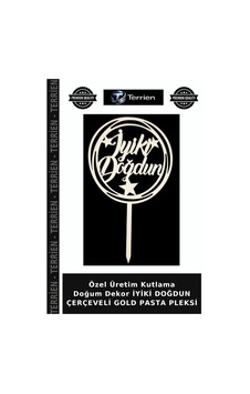 Özel Üretim Kutlama Doğum Dekor İyiki Doğdun Çerçeveli Gold Pasta Pleksi Altın Özel Üretim Kutlama Doğum Dekor İyiki Doğdun Çerçeveli Gold Pasta Pleksi Altın