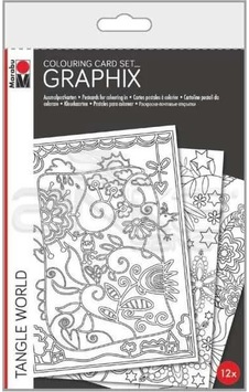 Marabu Graphix Colouring Card 12li Poodle Doodle Set Marabu Graphix Colouring Card 12li Poodle Doodle Set