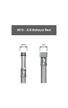 Sarıbey M10 - 3-8 Flex Bağlantı 70 Cm paslanmaz Yerli Ürün Sarıbey M10 - 3-8 Flex Bağlantı 70 Cm paslanmaz Yerli Ürün