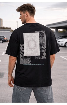Cool Tarz Oversize Erkek Tişört Baskılı Pamuklu Rahat Kesim Streetwear Yazlık Basic T-shirt Siyah Siyah Cool Tarz Oversize Erkek Tişört Baskılı Pamuklu Rahat Kesim Streetwear Yazlık Basic T-shirt Siyah Siyah