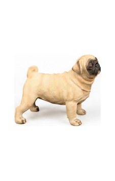 Krem Rengi Pug Köpek Figürü- Model Hayvan Oyuncak Krem Rengi Pug Köpek Figürü- Model Hayvan Oyuncak