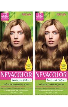 Neva Color Natural Color Saç Boyası 7.3 Karamel Kumral 2'li Set Neva Color Natural Color Saç Boyası 7.3 Karamel Kumral 2'li Set
