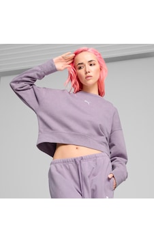 Puma Dare To Relaxed Washed Crew Kadın Mor Günlük Sweatshirt626799