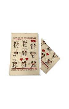Durul 40X60 Baskılı Düğün Temalı Havlu 6 Lı Paket