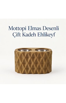 Mottopi Ehlikeyf Bronz Elmas Desenli,2 Kadeh Yuvalı,metal İç Hazneli,termojelli Soğutucu-bronz Mottopi Ehlikeyf Bronz Elmas Desenli,2 Kadeh Yuvalı,metal İç Hazneli,termojelli Soğutucu-bronz