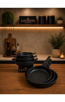 Harmony Grand Set 6 Parça Döküm Granit Sahan Ve Tava Seti 18-20-22 Cm Sahan 20-24-28 Cm Tava Siyah Harmony Grand Set 6 Parça Döküm Granit Sahan Ve Tava Seti 18-20-22 Cm Sahan 20-24-28 Cm Tava Siyah