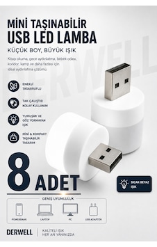 8 Adet - Bebek Ve Çocuk Odaları İçin Mini Taşınabilir Usb Led Lamba Powerbank Laptop Pc Uyumlu Tak Çalıştır Mikro Gece Aydınlatma Lambası Bebek Odası Koridor Kamp Için Yuvarlak Küçük Kompakt Ampul 8 Adet - Bebek Ve Çocuk Odaları İçin Mini Taşınabilir Usb Led Lamba Powerbank Laptop Pc Uyumlu Tak Çalıştır Mikro Gece Aydınlatma Lambası Bebek Odası Koridor Kamp Için Yuvarlak Küçük Kompakt Ampul