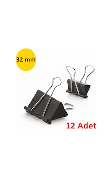 Metal Kıskaç | Çelik Kıskaç | 32Mm | 12 Adet 432G Metal Kıskaç | Çelik Kıskaç | 32Mm | 12 Adet 432G