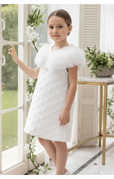 Pamina Kids Pamina Kız Çocuk Yakalı Tül Elbise Ekru 36106 Pamina Kids Pamina Kız Çocuk Yakalı Tül Elbise Ekru 36106