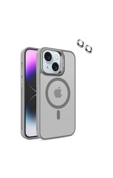 Apple Uyumlu iPhone 13 Kılıf Magsafe Standlı + Klon Kamera Lensli Kapak Apple Uyumlu iPhone 13 Kılıf Magsafe Standlı + Klon Kamera Lensli Kapak