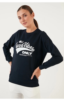 Fashion Frends Pamuklu Baskılı Bisiklet Yaka Sweatshirt 22k0840k1 Lacivert Fashion Frends Pamuklu Baskılı Bisiklet Yaka Sweatshirt 22k0840k1 Lacivert