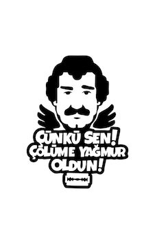 Müslüm Gürses Sticker Çünkü Sen Çölüme Yağmur Oldun Oto Sticker Siyah 20 X 16 Cm Müslüm Gürses Sticker Çünkü Sen Çölüme Yağmur Oldun Oto Sticker Siyah 20 X 16 Cm