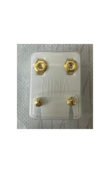 Gold Kalp Kulak Delme Küpesi 1 Çift Gold Gold Kalp Kulak Delme Küpesi 1 Çift Gold