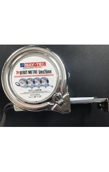 Bay-Tec Mk4147 5Mt 25MM Krom Şerit Metre Bay-Tec Mk4147 5Mt 25MM Krom Şerit Metre