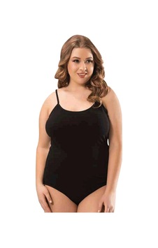 Royaleks Battal Beden İp Askılı Kadın Çıtçıtlı Body Siyah Çok Renkli Royaleks Battal Beden İp Askılı Kadın Çıtçıtlı Body Siyah Çok Renkli
