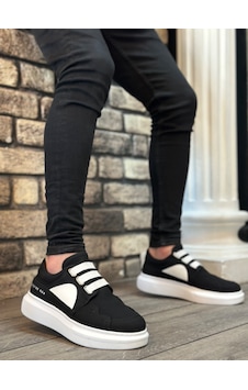 Ba0302 Boa Kalın Taban Bağcıksız Tarz Casual Siyah Beyaz Erkek Ayakkabı 001 Ba0302 Boa Kalın Taban Bağcıksız Tarz Casual Siyah Beyaz Erkek Ayakkabı 001