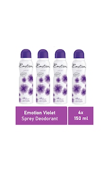 Emotion Violet Kadın Sprey Deodorant 4 x 150 ML Emotion Violet Kadın Sprey Deodorant 4 x 150 ML