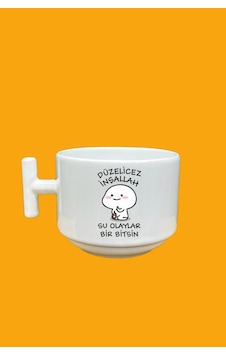 Düzelicez Inşallah Şu Olaylar Bir Bitsin Baskılı T Kupa Beyaz