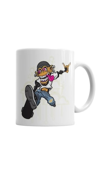 Thug Monkey Maymun Kupa Bardak Porselen Karışık Thug Monkey Maymun Kupa Bardak Porselen Karışık